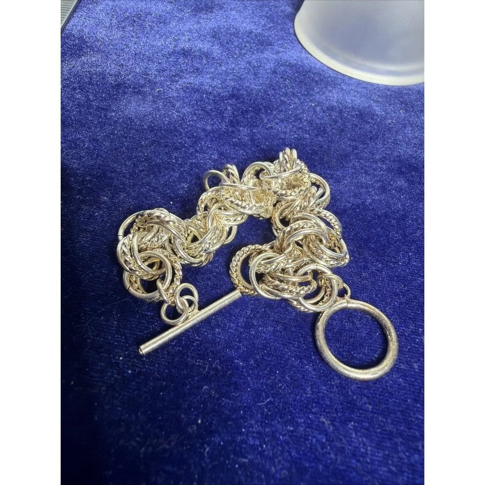 925 Sterling Silver Vintage Multi Chain Link Bracelet